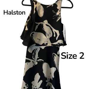 Halston Heritage Kids Dress in Black and Cream